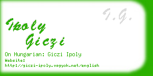 ipoly giczi business card